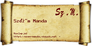 Szám Manda névjegykártya